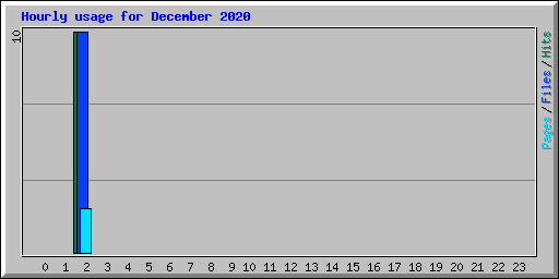 Hourly usage for December 2020